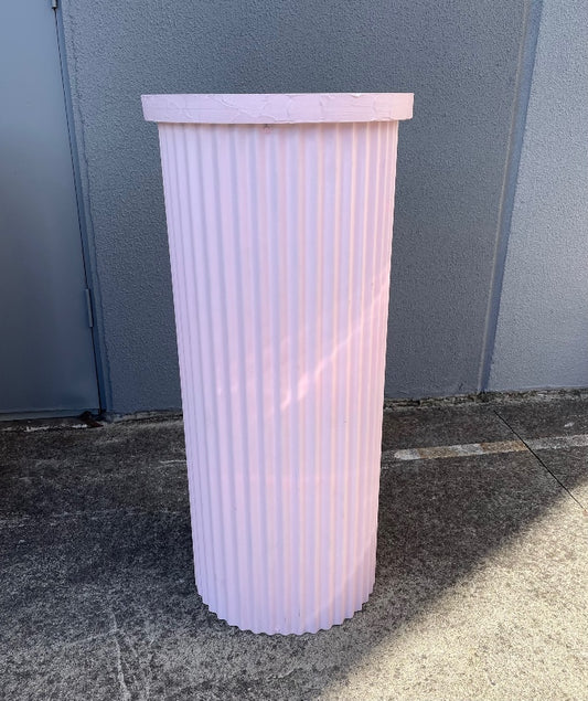 Pink Ripple Plinth With Textured Top